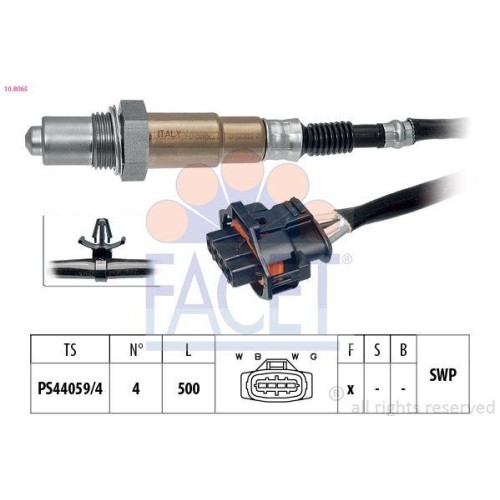 Lambdasonde Facet 10.8065 Made In Italy - Oe Equivalent FüR Alfa Romeo Fiat Opel-image