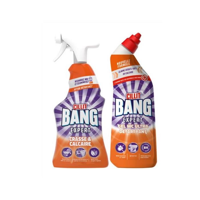 Cillit Bang Spray Crasse & Calcaire pour éliminer le tartre incrusté des douches et des robinets