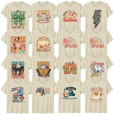 Retro Cottagecore Abstrakte Kunst Erwachsene T-Shirt Geburtstag Geschenk