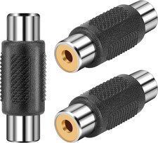 RCA Female to Female Coupler, 3 Pack Audio Video Adapter Connector Gold Plated J