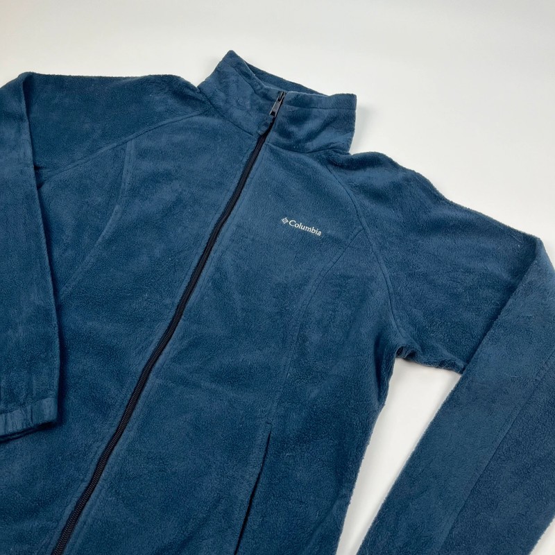 Columbia Full Zip Fleece Women’s XL Navy Thermal Jacket Warm image 2