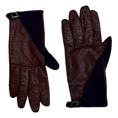 Hermès Soya Purple Leather Glove