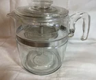 Vintage Pyrex Flame Ware 9 Cup Coffee Pot Glass Percolator 7759 USA