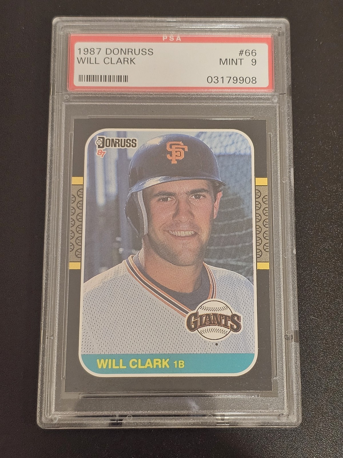 1987 Donruss #66 Will Clark PSA 9 Baseball