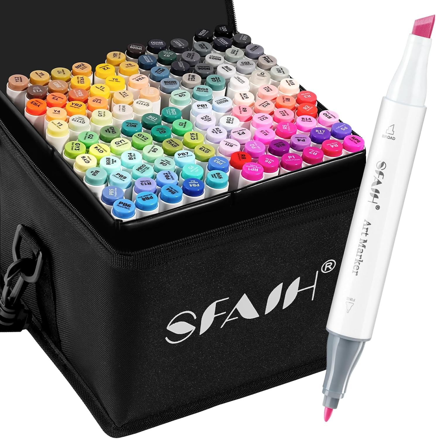 Fine Chisel 121 Colors Double Tipped Art Markers For Adult
