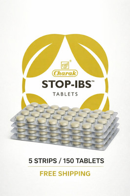 Charak Stop-IBS Ayurvedic Tablets 150 Tabs Digestive Comfort Support Free Ship