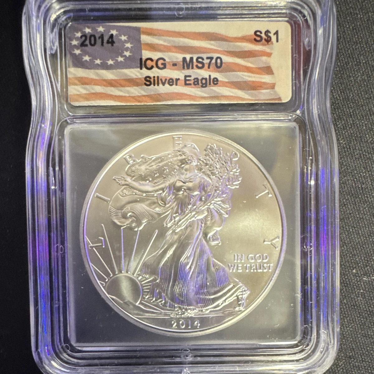 25+ American Eagle MS 70 Graded 2014 Silver Bullion Coins for sale