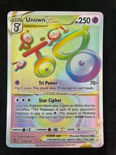 Unown VSTAR 199/195 Rainbow Rare Silver Tempest Pokemon Holo Near Mint on eBay