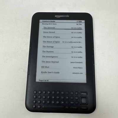 Amazon Kindle 6  Keyboard 3rd Gen D00901, Tested Working