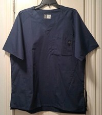 WonderWink Modern Fit Navy VNeck Short Sleeve Scrub Top Men's Size Medium