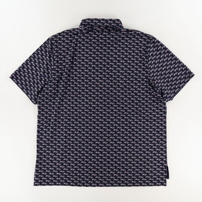 RLX Ralph Lauren Stretch Classic Car Print Polo Shirt Navy Men's