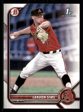 Landon Sims 2022 Bowman Draft #BD-72 Arizona Diamondbacks