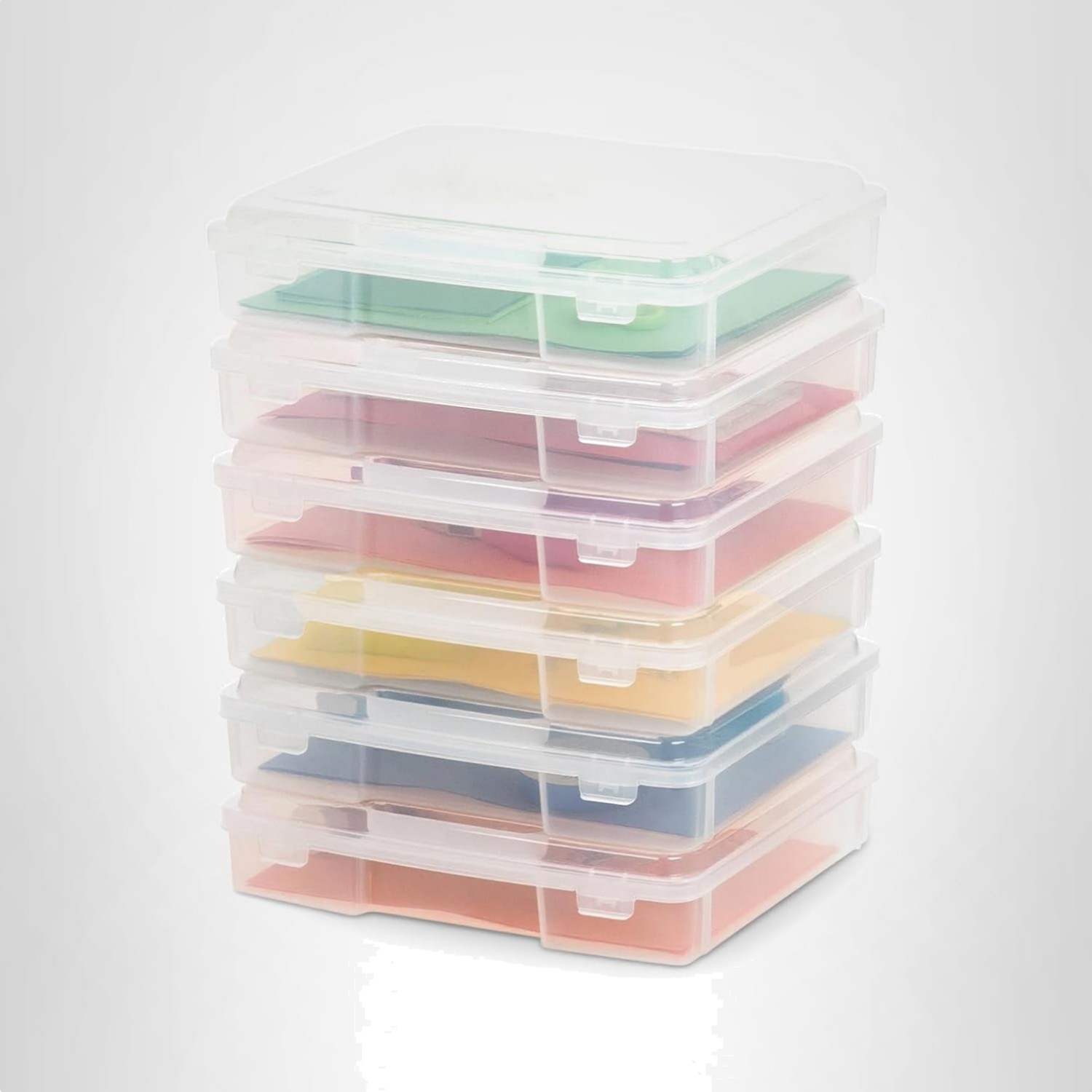 Storage Organizer Box Plastic 8.5 X 11 Inches Clear 6 Pack