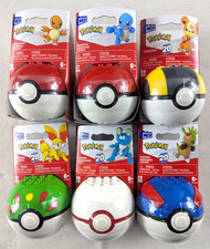 *6-Pack* Mega Contrux Pokémon Poké Ball & Figurine Kalos Starters & Friends