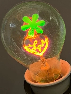 Vintage Neon Glow Light Bulb Flower Love E-27 220V 5W - image 1 of 4
