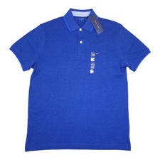 Tommy Hilfiger Mens Polo Shirt Cotton Medium Black Blue