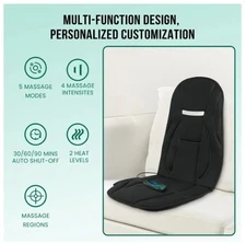 Snailax Vibrating Back Massager Seat Cushion w/Heat 8 Motors Customizable SL 222