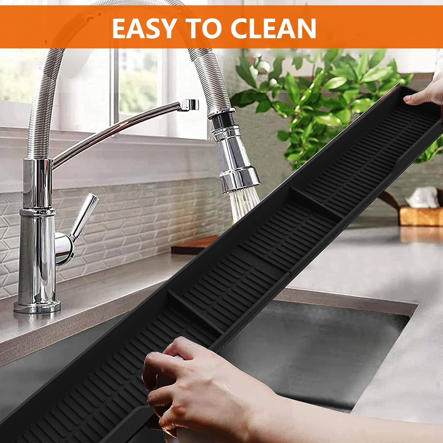 30" Stove Top Magnetic Shelf Silicone Spice Rack Organizer Black Kitchen