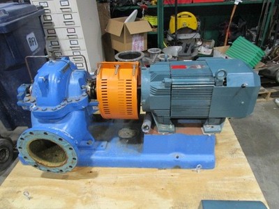 ITT GOULDS PUMPS 3410 SPLIT CASE PUMP SIZE 8 X 10 75 HP BALDOR MOTOR 365T FRAME