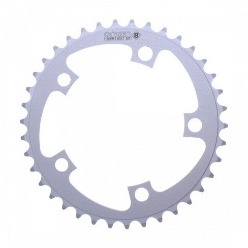 Origin8 Blade Chainring 34t 110 BCD 5-Bolt 8/9-Speed Aluminum Silver Road MTB