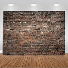 8x6ft Retro Red Brick Wall Photo Backdrop Newborn Portrait Studio Prop