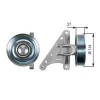 Oben Gates T36429 Umlenk-/FüHrungsrolle, Keilrippenriemen FüR ,CitroËN,Fiat,Opel