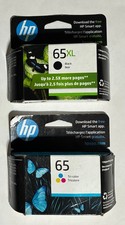  2 HP INK 65 XL Black  65 Tri Color NEW  Expired 11/2023  Lot 65XL