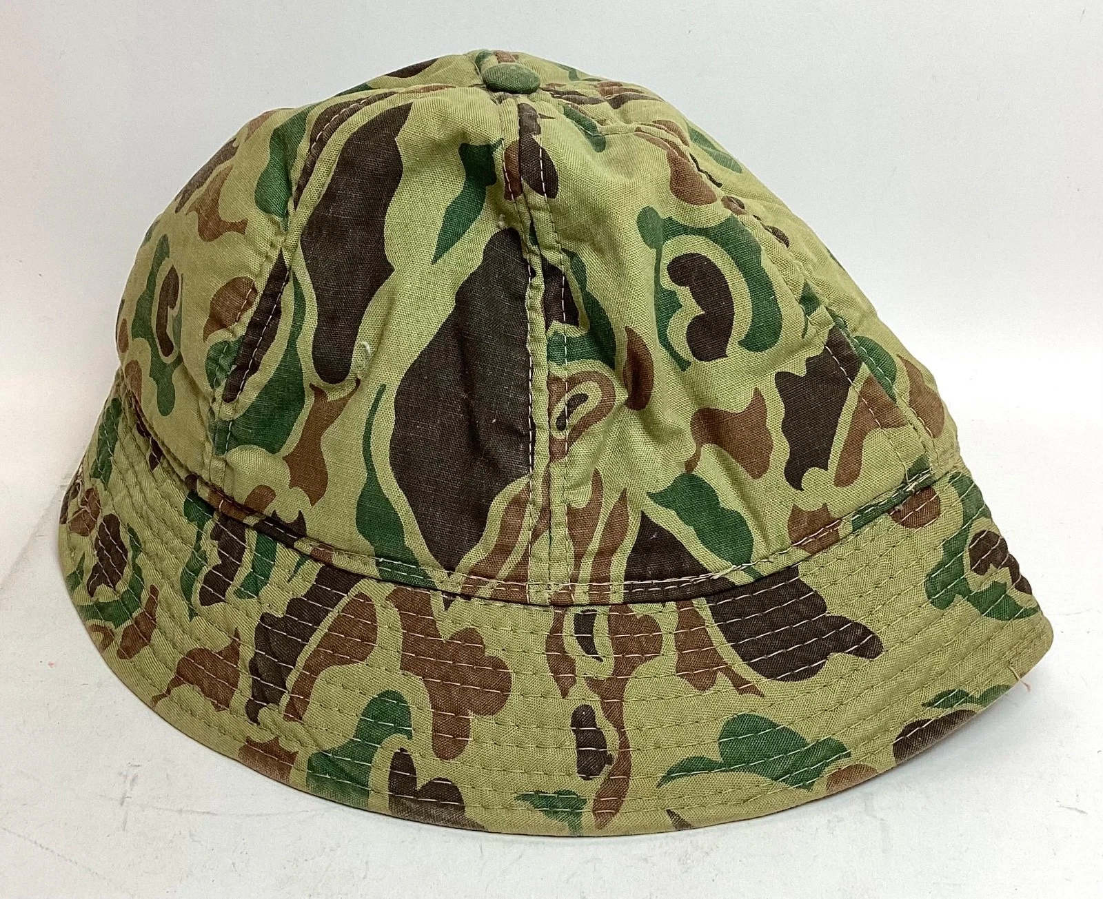 Vintage Men's Large Camo Bucket Hat 11" Inches in Diameter
