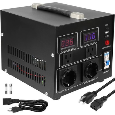Voltage Converter Transformer Step Up/Down Transformer with US&EU Outlet