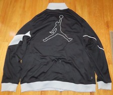 Nike MICHAEL JORDAN Embroidered Zippered 2XL Warm-Up Jacket BLK / WHT