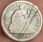 1868-S Seated Liberty Half Dime AG Details