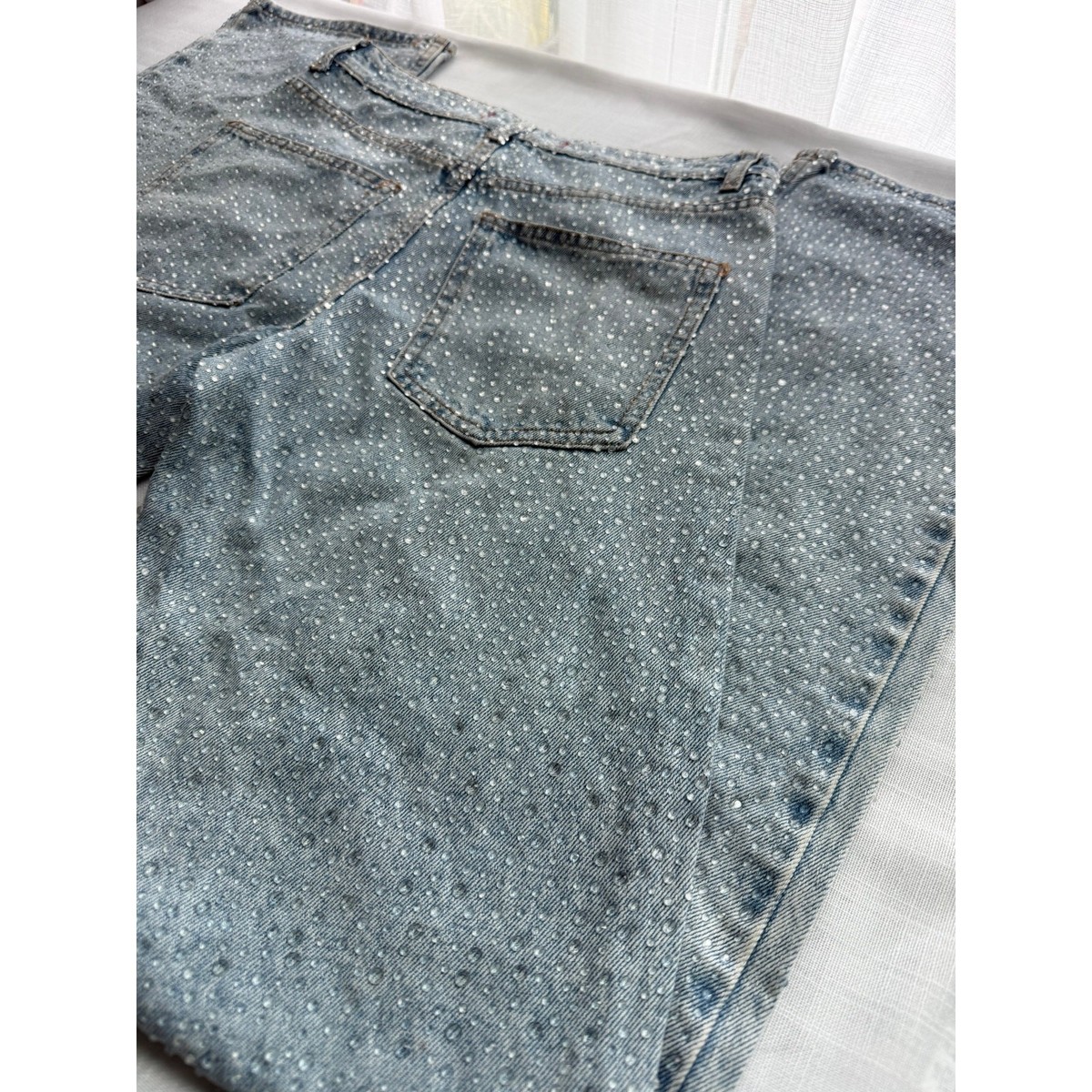 ZARA Jewel Jeans - Light wash size 0 View 6