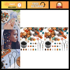 Small African Hair Beads for Braids - Jumbo Styling Tool Kit, 2 Pack
