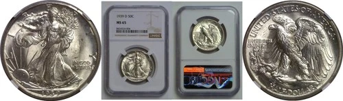 1939-D Walking Liberty Half Dollar   NGC MS-65