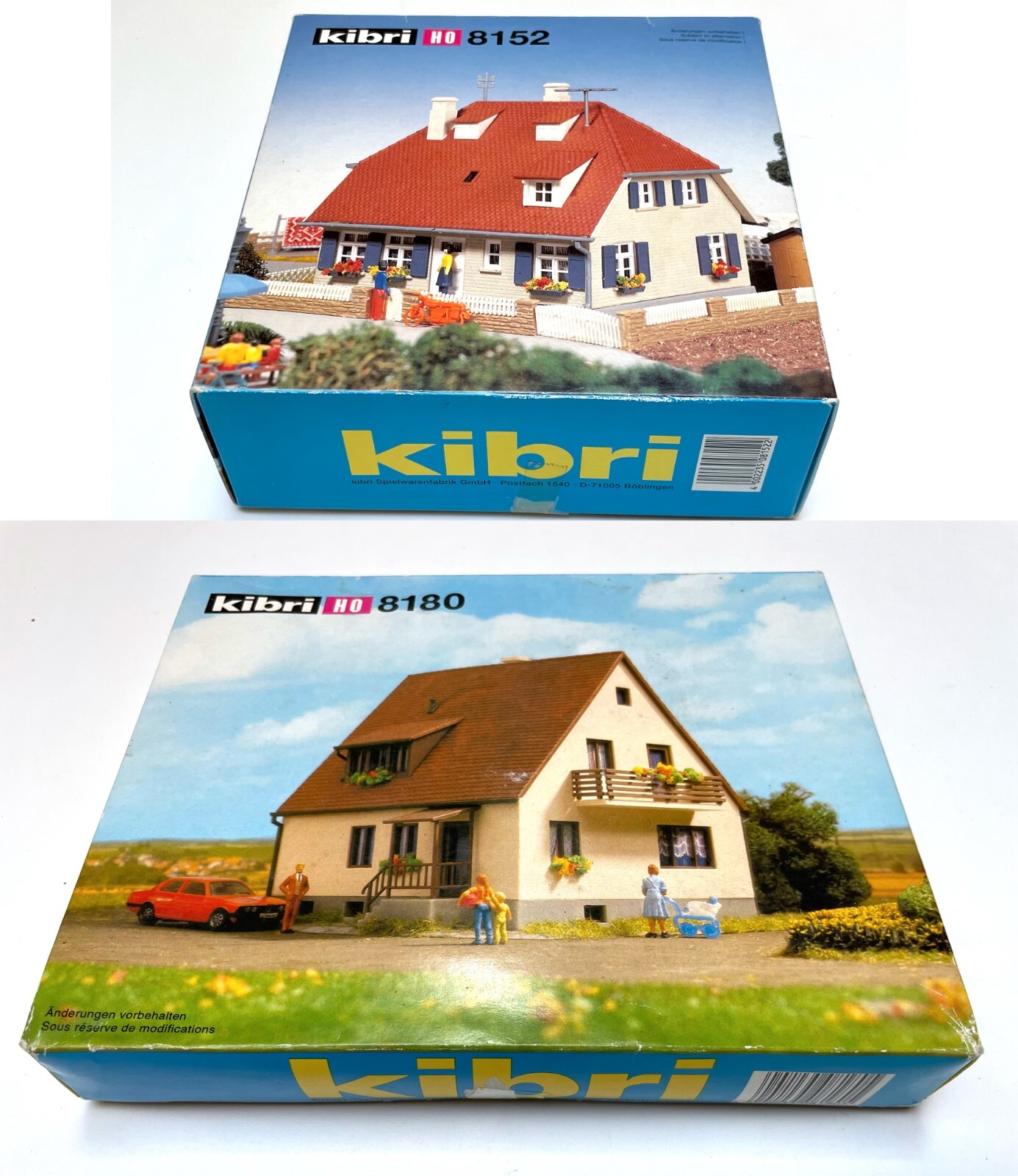 Kibri HO maquette architecture ferroviaire lot 2 maisons campagne pavillon pavillon 8152 8180