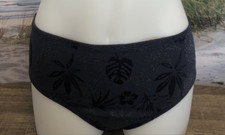 NWT Cupshe One Piece Swimsuit Bottom Size Small Navy Blue Glitter Floral