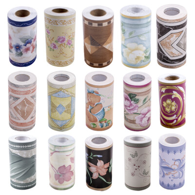 Selbstklebend Wand Aufkleber Sticker Bordüre Haus Zimmer Blumen Dekoration DE,