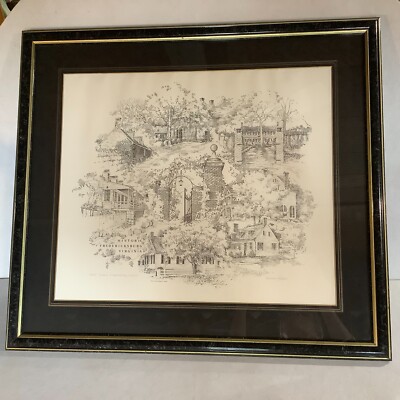 Marianne Ashurst Historic Fredericksburg Art Print Framed 5/250 27.5'' x 24.5''
