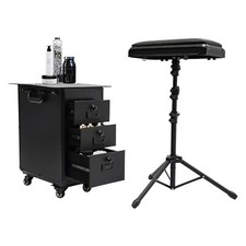 3 In 1 Tattoo Travel Cases With Tattoo Armrest Stand Rolling Makeup Train Case