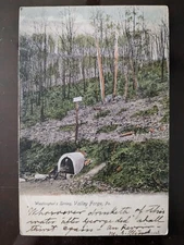 Washington's Spring, Valley Forge, PA - 1906, Rough Edges, Bent Corner