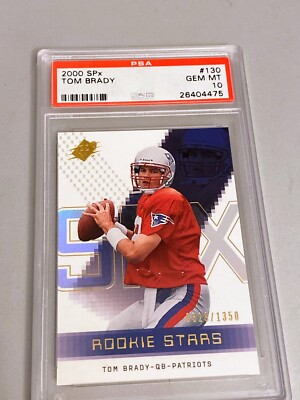 その他 TOM BRADY rc 2000 SPX #130 TOM BRADY RC ROOKIE #'D/1350 PSA 10 GEM MINT GOAT