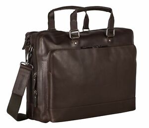 LEONHARD HEYDEN Dakota Zipped Briefcase 2 Compartments Henkeltasche Tasche Brown