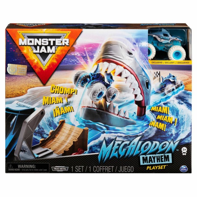 Monster Jam Megalodon Mayhem Playset 1:64 Scale Megalodon Diecast