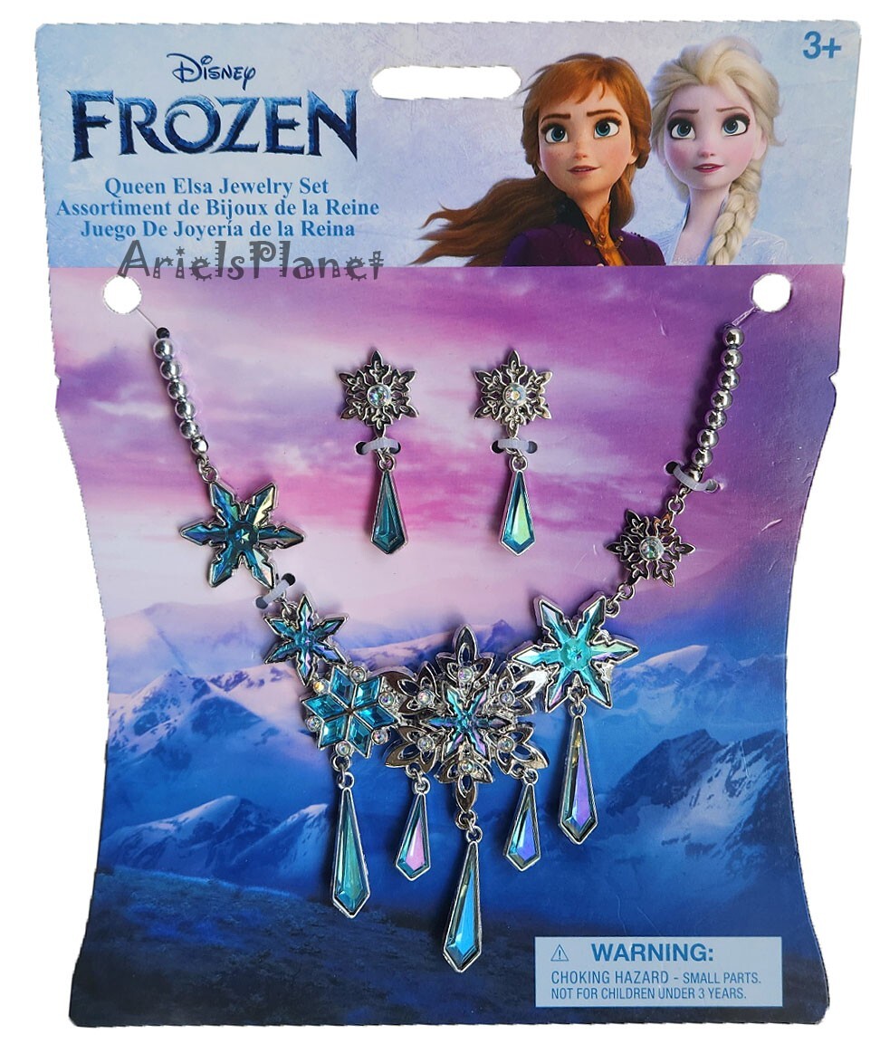Snowflake Necklace Frozen Elsa Jewellery Set Disney Parks Frozen