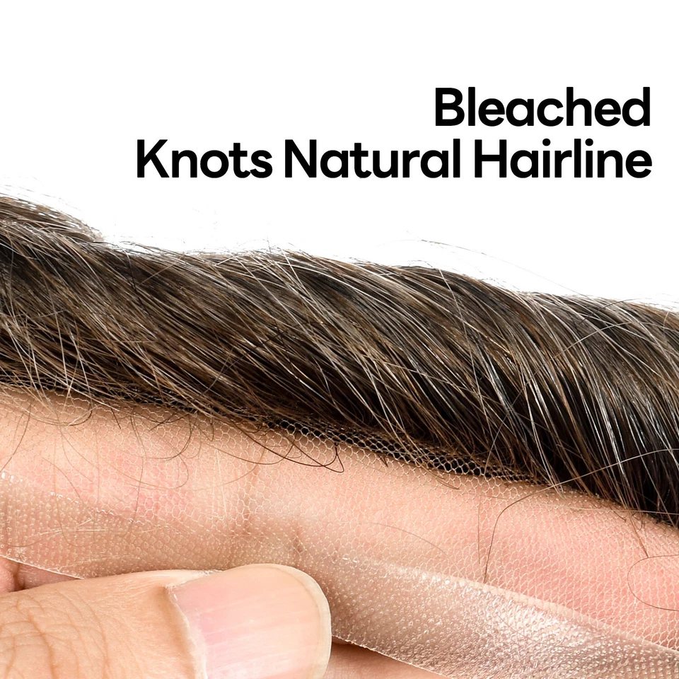 Swiss Lace Men Toupee Hair Piece Hair Replacement System Full Lace Human Hair. - Image 2 of 4