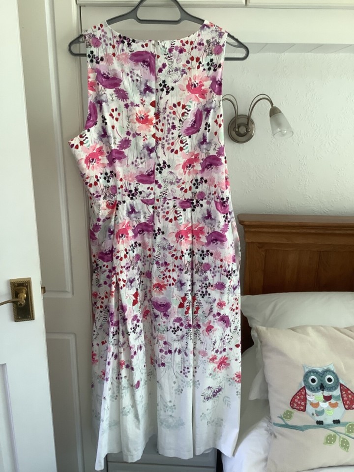 MONSOON LADIES LILAC MIX SUMMER DRESS SIZE 18 eBay