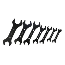7 Piece Black Aluminum Double End Wrench Set 3AN - 20AN For AN Hose Fittings