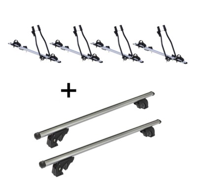 4 Fahrradträger SAGITTAR+Dachträger LION2 für Ssangyong Rexton Sport 5Tür ab 18