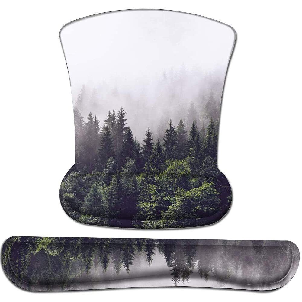 Ergonomic Memory Foam Keyboard and Mouse Wrist Rest Pad for Comfort and Support-image