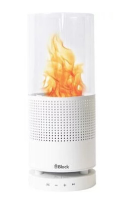 Audio Block The Flame weiss Lautsprecher mit Tischfeuer neu